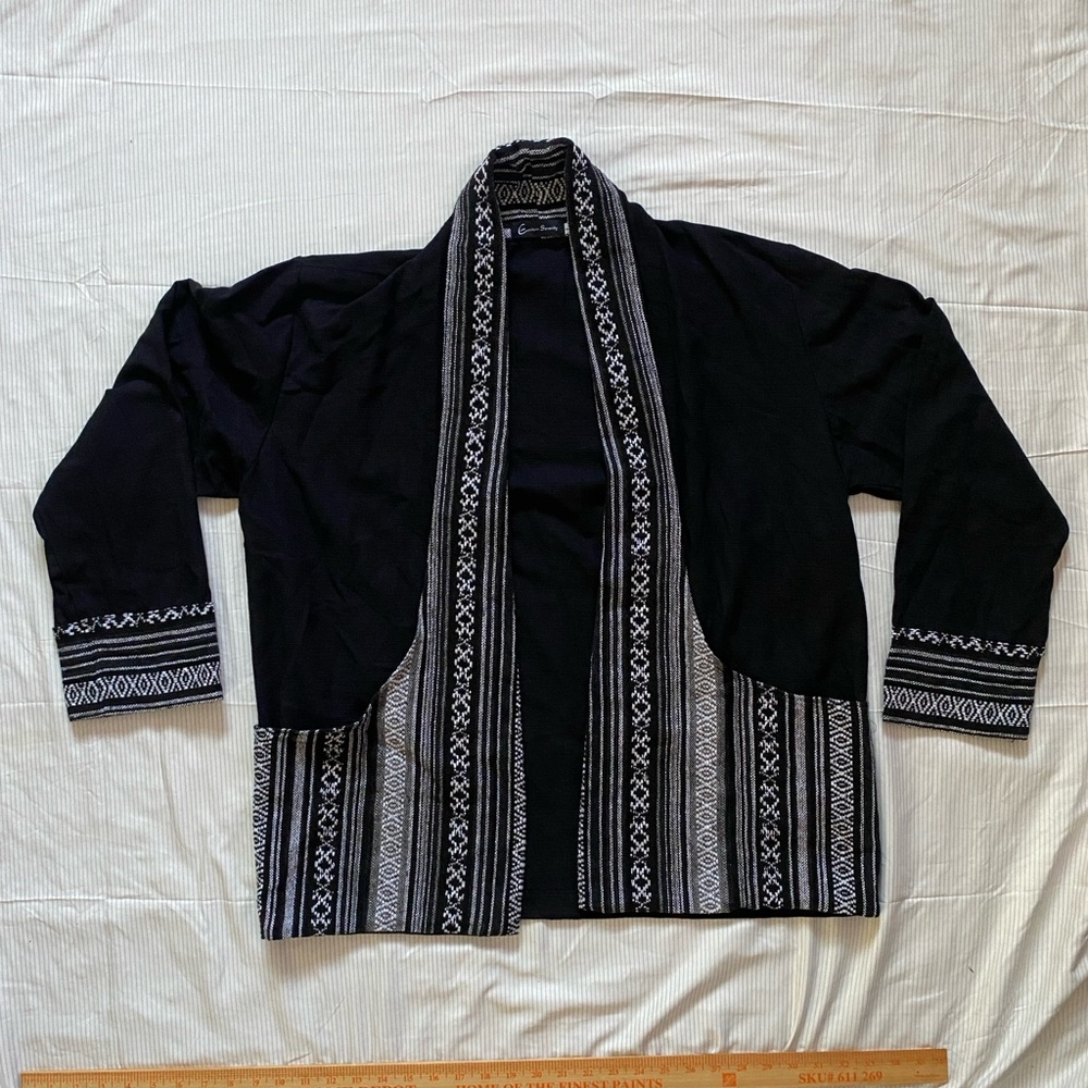 Black and White Patterned Women's Jacket
